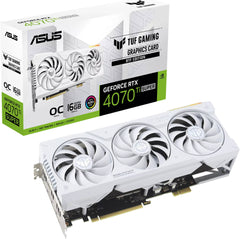 ASUS TUF Gaming GeForce RTX 4070 Ti SUPER BTF OC Graphics Card, 16GB GDDR6X, White | 90YV0KI0-M0NA00