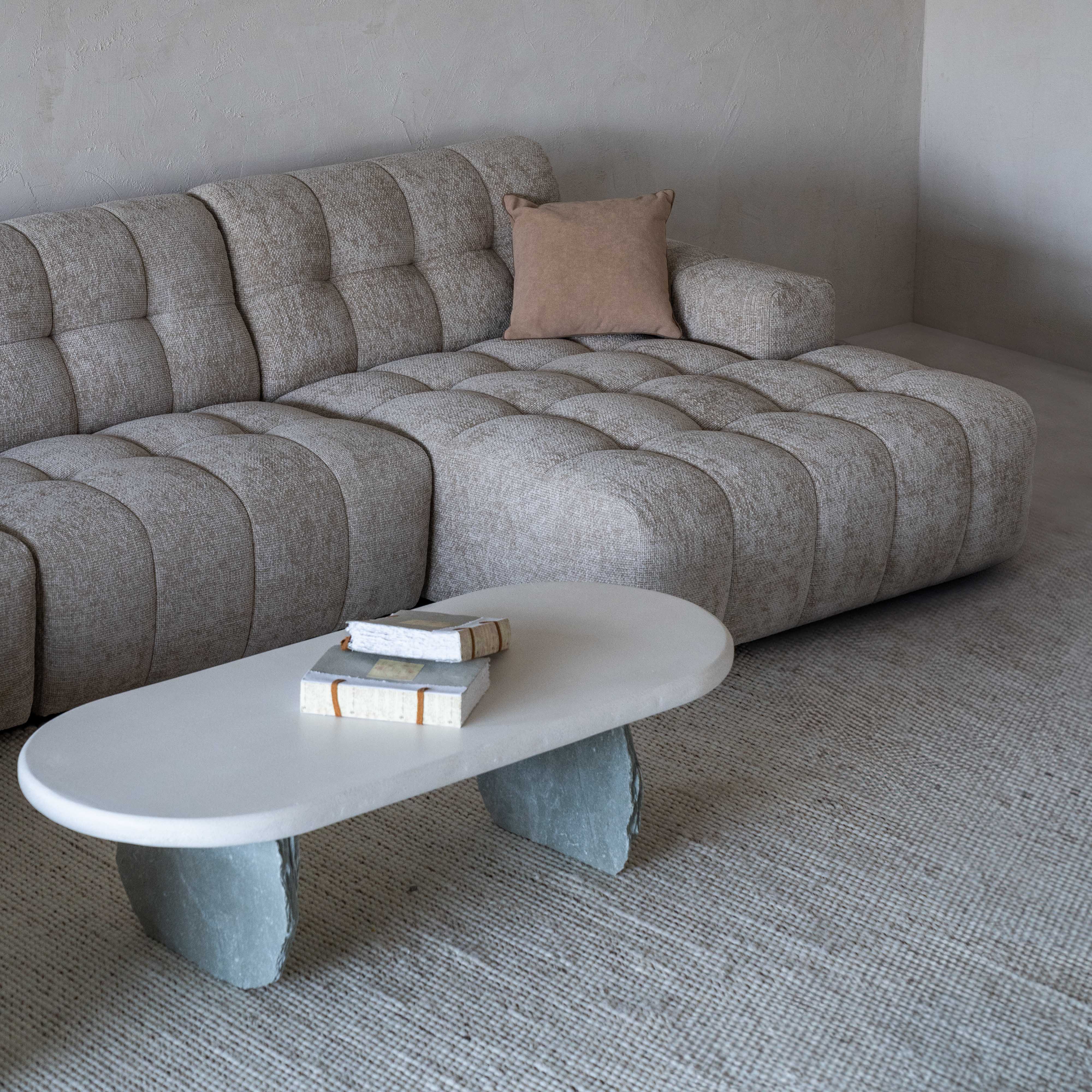 Dolphine Beige Modern Corner & L-Shape Sofa