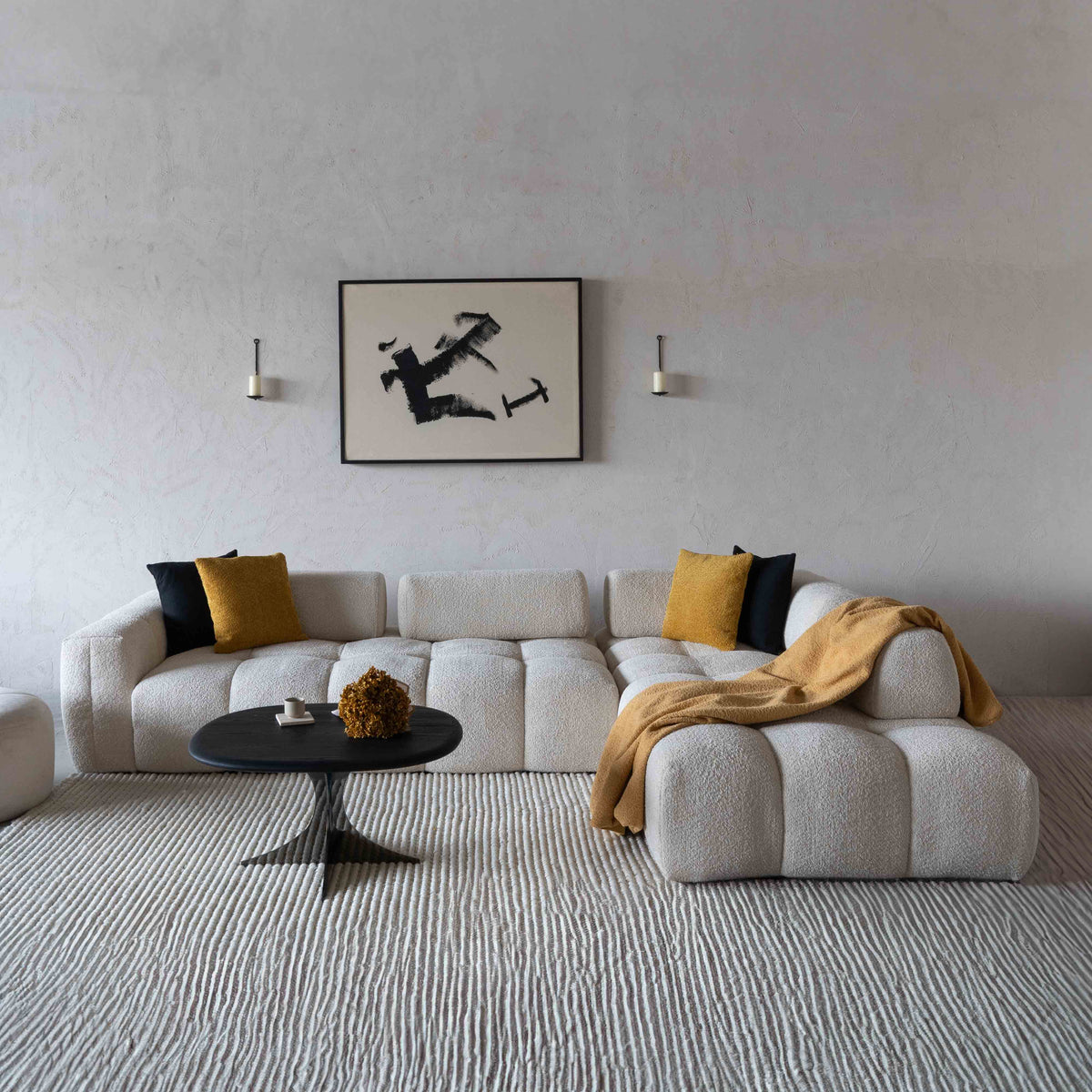 Harmony Modern White Corner & L Shape | Extendable Sofa