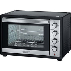 Black+Decker Toaster Oven 50L With Double Glass Layer 2000W, TRO50RDG