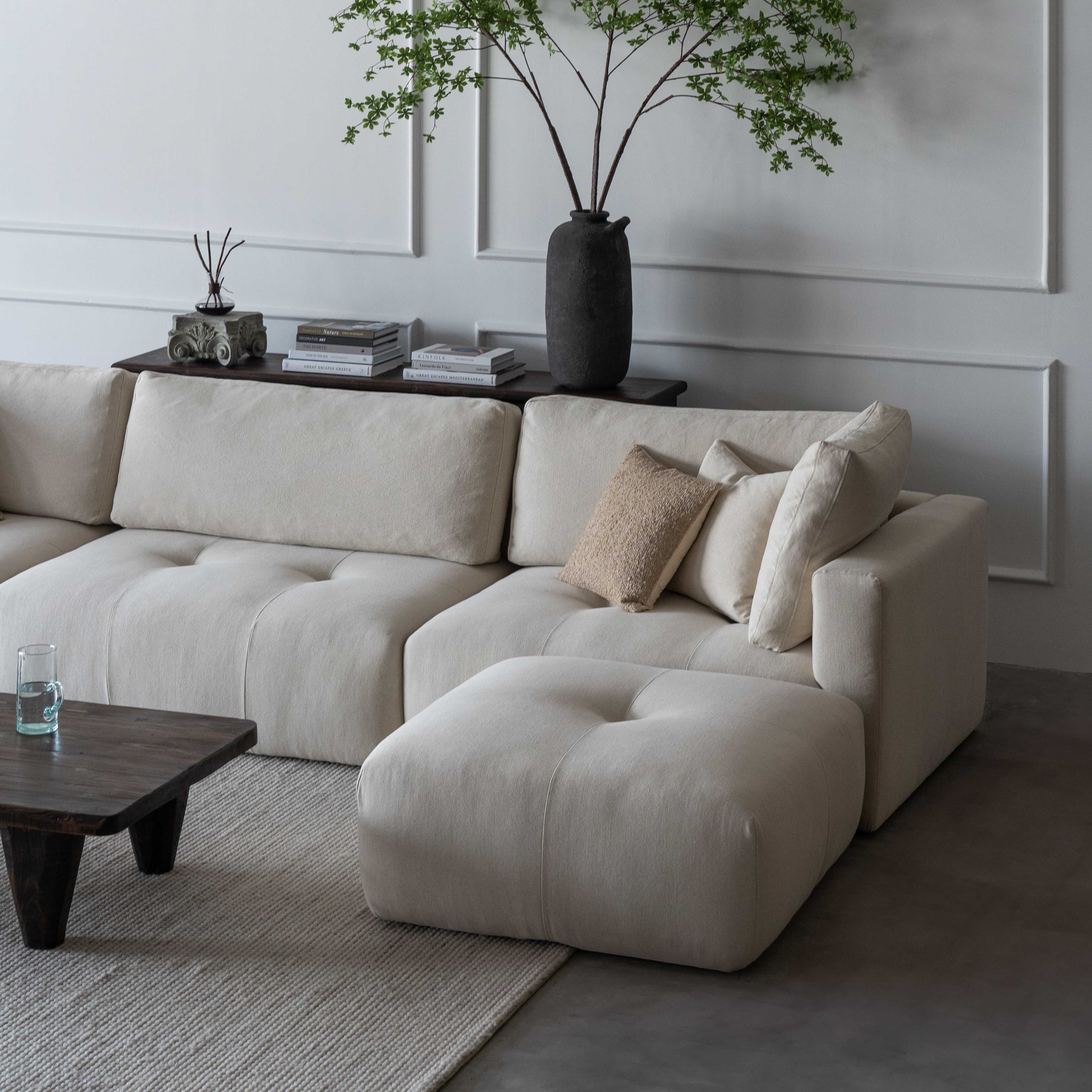 Sky Modern L Shape | Sectional Modular Sofa - Beige