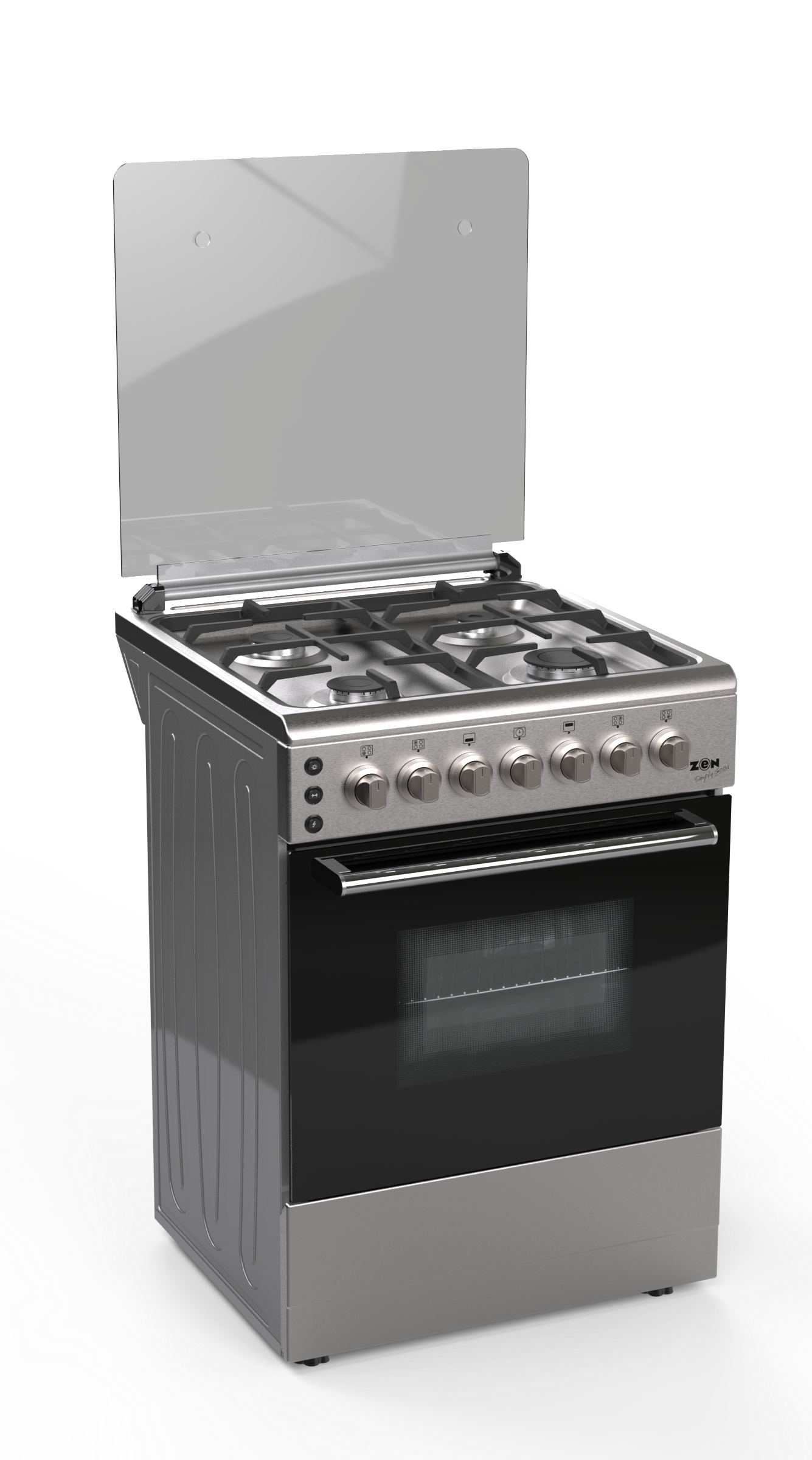 Zen 60 x 60 Free Standing Gas Oven, Stainless Steel,  ZSO60X60FCS