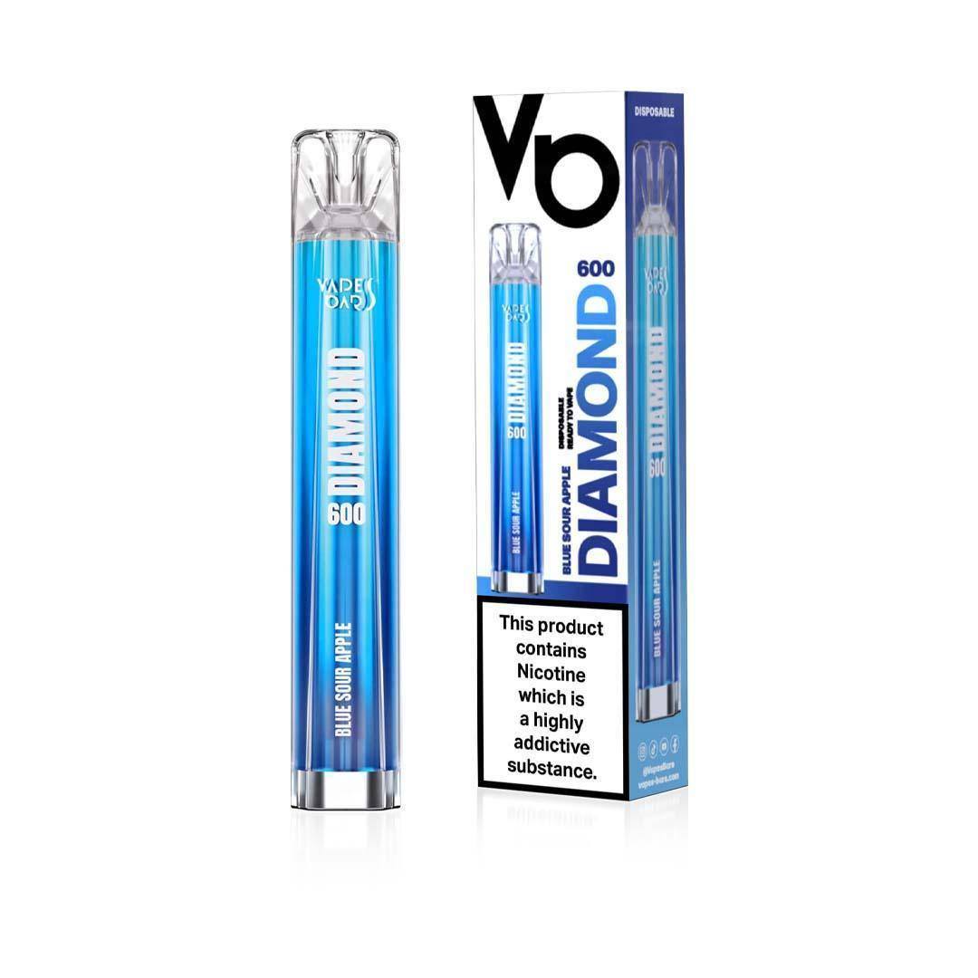 Diamond 600 Blue Sour Apple Disposable Vape - Click & Vape