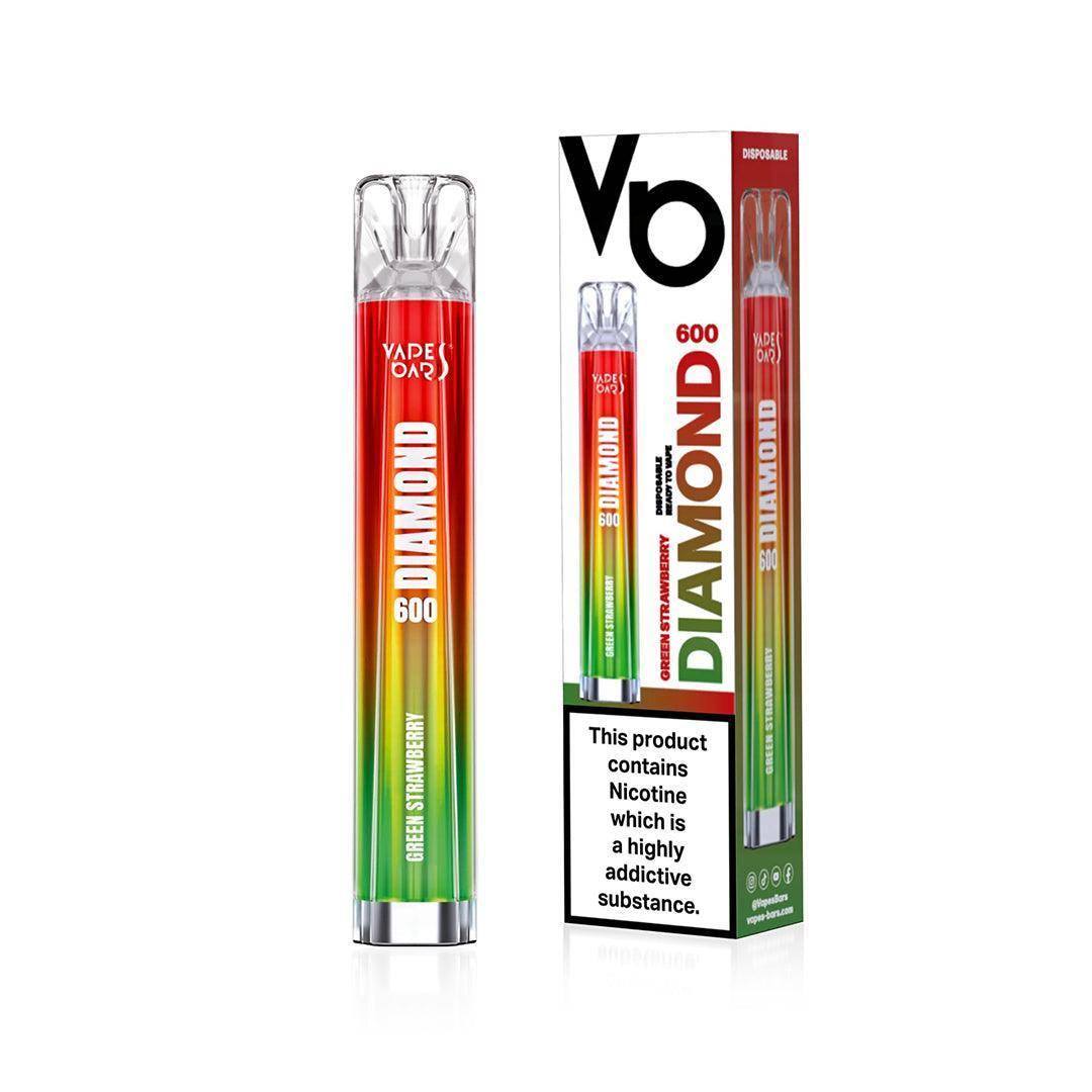 Diamond 600 Green Strawberry Disposable Vape - Click & Vape